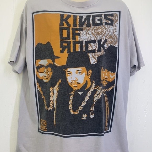 Run DMC - Vintage Run DMC Kings Of Rock Gray T - Shirt Size XL - Picture 3 of 8